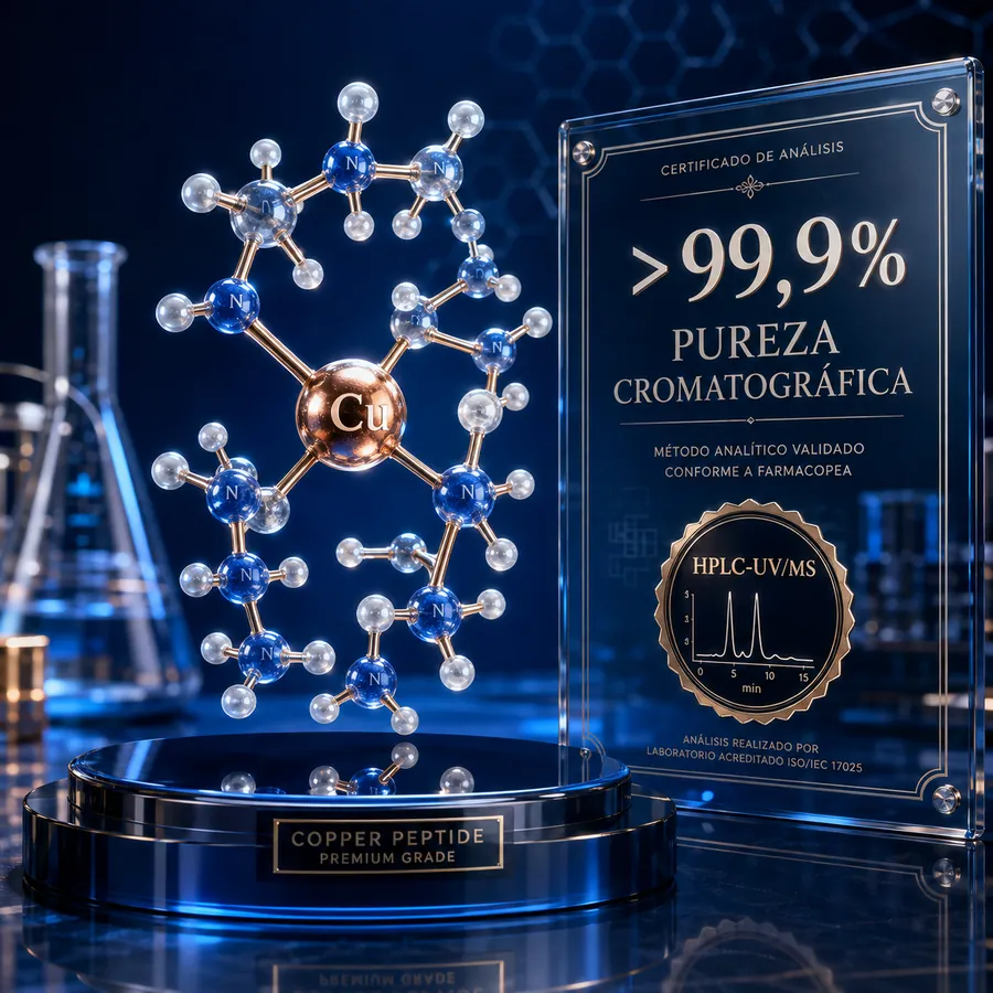 Certificado de análise com pureza cromatográfica acima de 99,9%